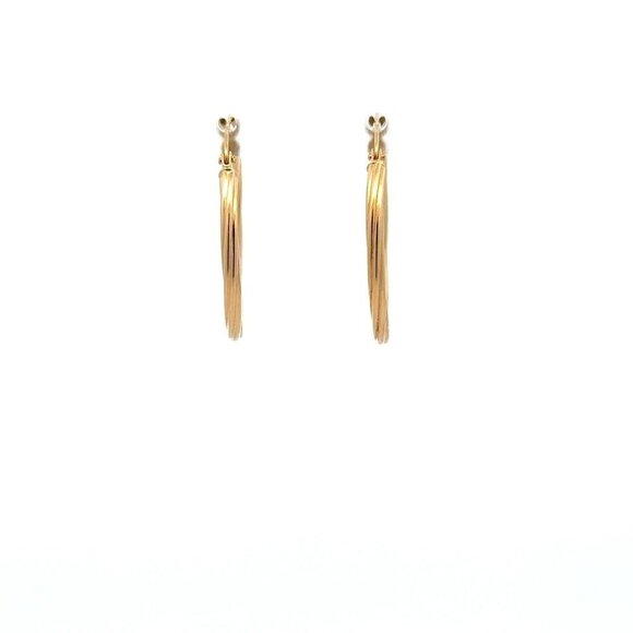 18K Gold Earrings Hoops 1.50 grams - Picture 6 of 9